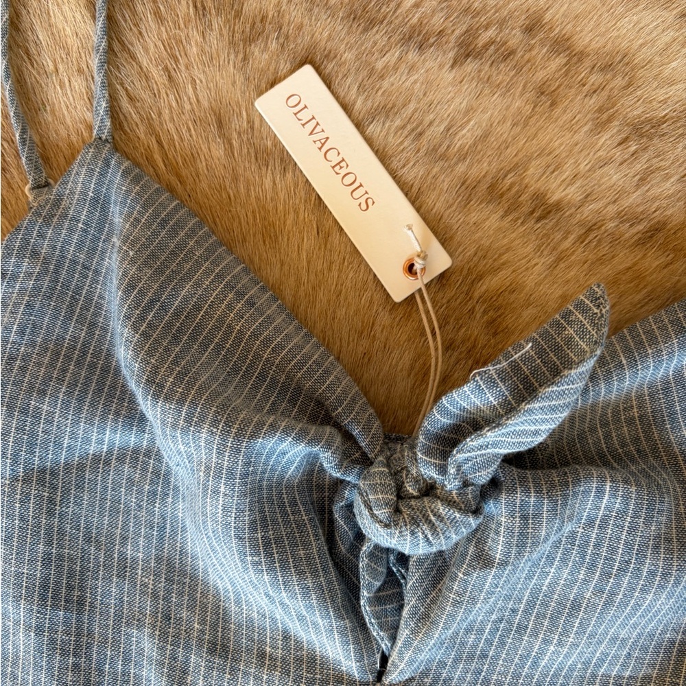 Olivaceous Blue and White Striped Camisole